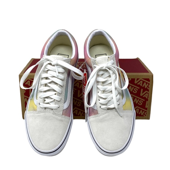 VANS Old Skool Low Top Beige Multi Canvas Suede Women Size Sneakers VN0A4U3BWGQ - Picture 4 of 10